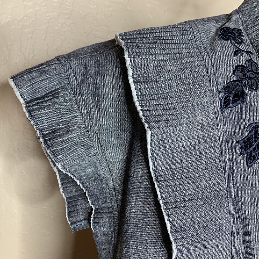 Coach Blue Chambray Short Prairie Dress Women’s Size 8 NWOT MSRP $498 - Picture 6 of 10